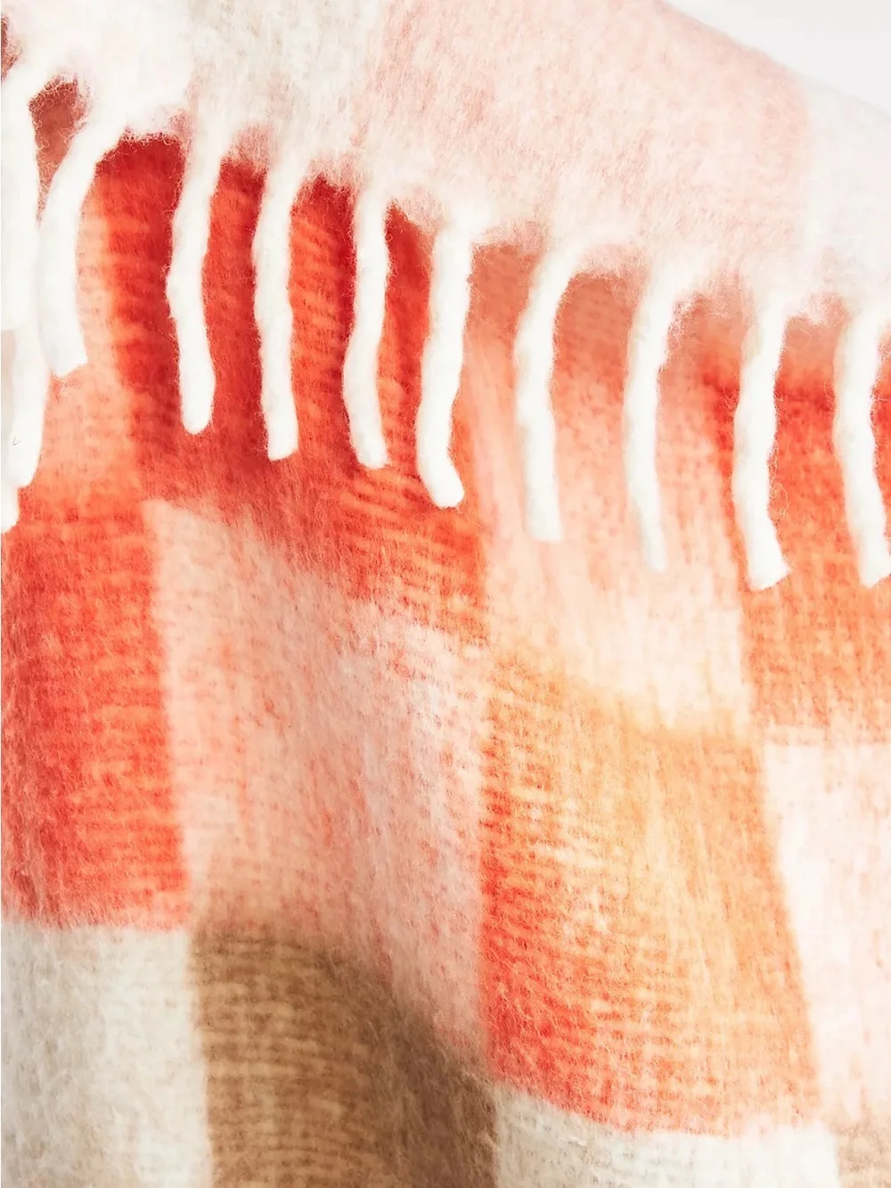 Anthropologie Cozy Cocoon Fringed Throw Blanket